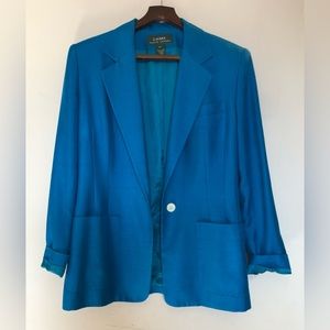 100% Ralph Lauren Blue Blazer - Size 10